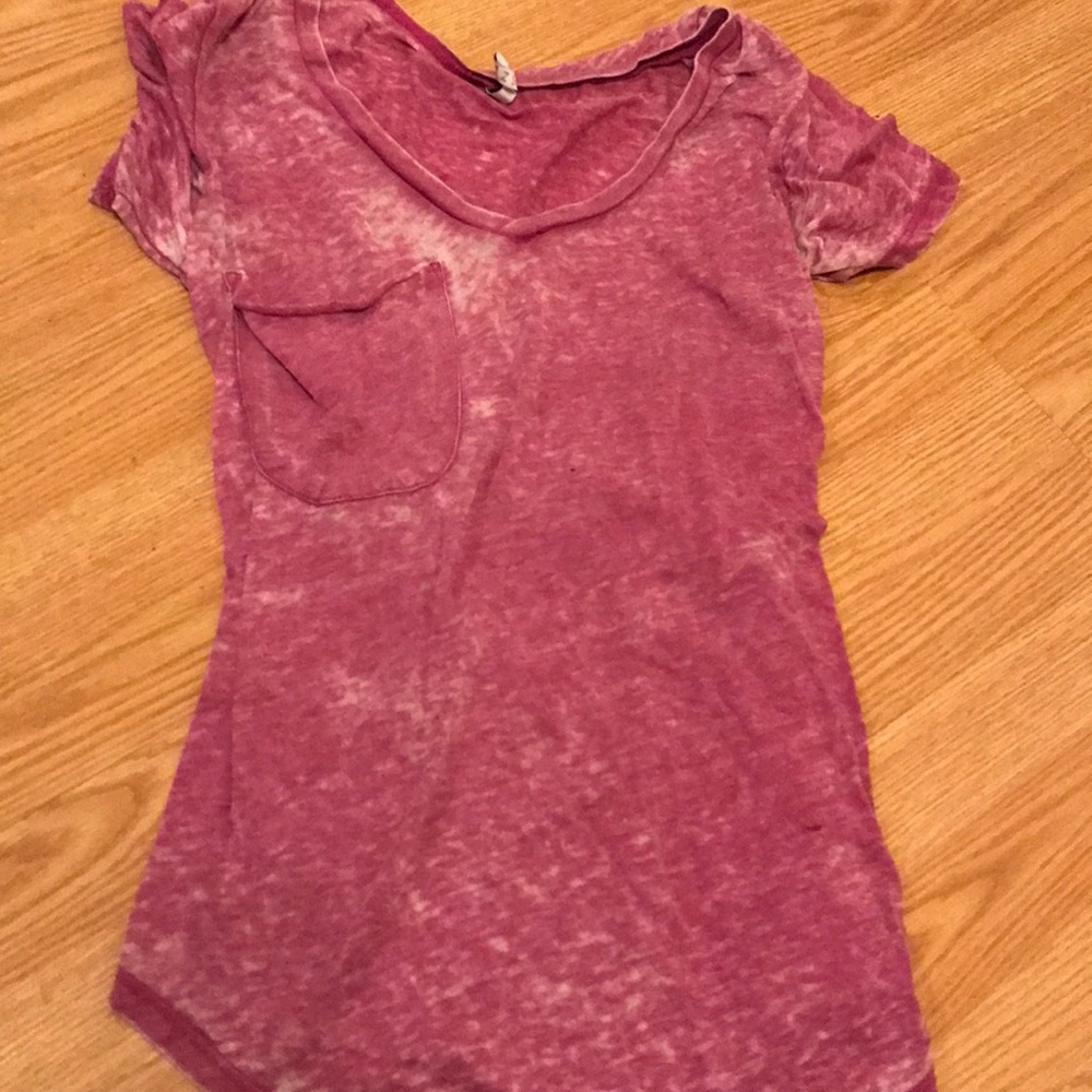 Pink V-Neck Shirt